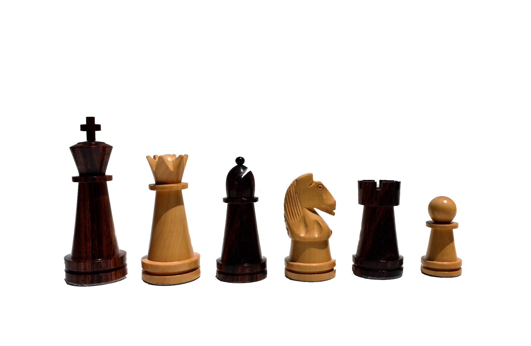 The Magnificent - Gold/Silver-Plated Brass Wood Chess Pieces - Chess Pieces Only - Fancy Chess