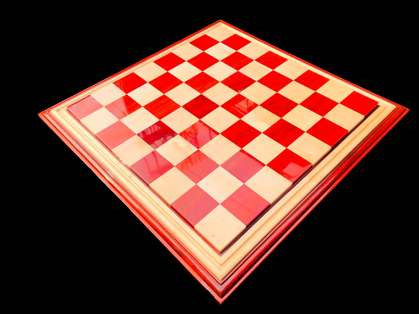 Premium Series solid wood Chess Board Canadian Maple wood & African Padauk