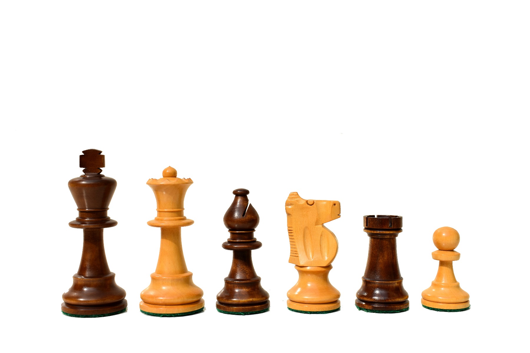 Repro 1890 French Lardy Staunton Chess Pieces Only Set – Ebonised & Boxwood