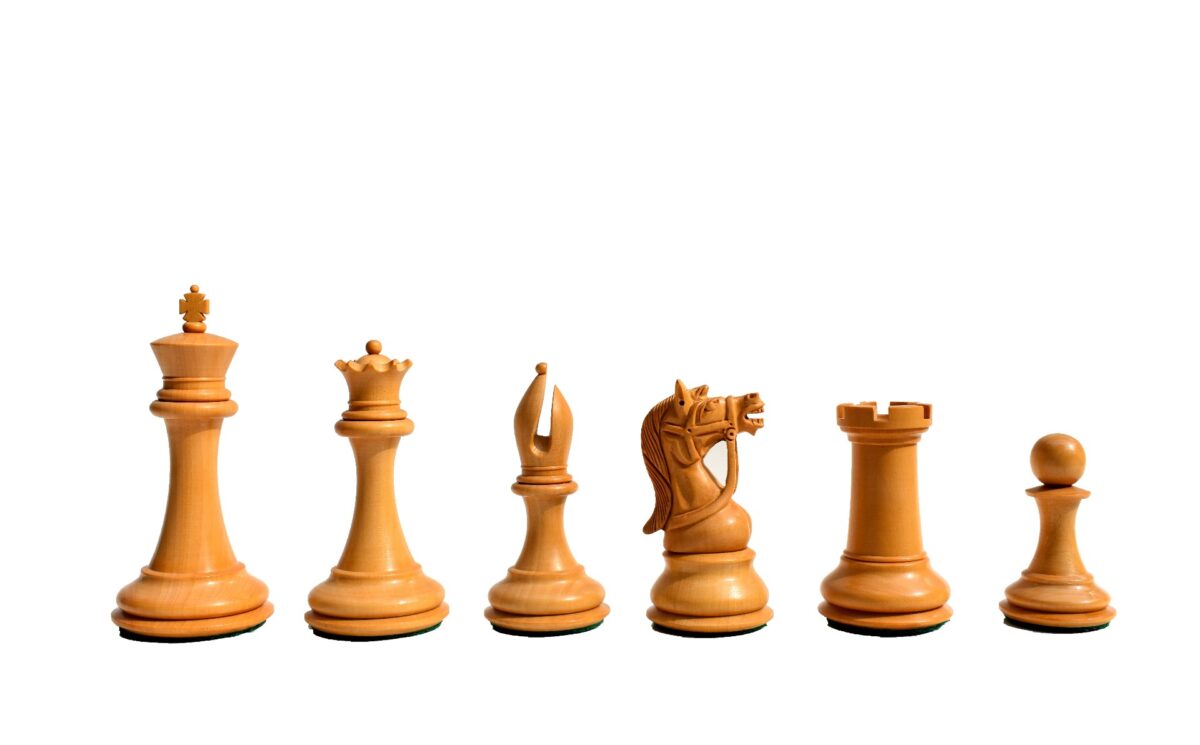 Antarctica Series Chess Pieces Boxwood & Ebony 4" King-3018