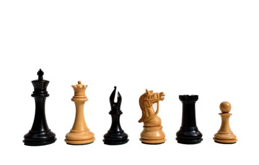 Antarctica Series Chess Pieces Boxwood & Ebony 4" King-3017