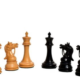 Antarctica Series Chess Pieces Boxwood & Ebony 4" King-3020