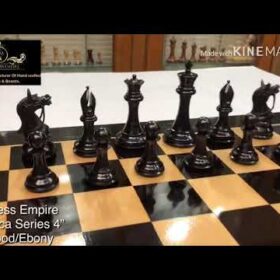 Antarctica Series Chess Pieces Boxwood & Ebony 4" King-4644