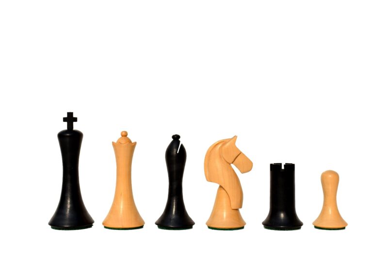 Ulbrich Series Chess Pieces Boxwood & Ebonized 3.75" King-0