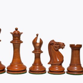 Jaques Staunton 1849 Series Chess Pieces Antiqued Boxwood & Ebony 4.4" King-2182