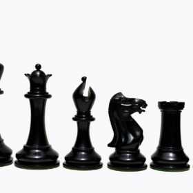 Jaques Staunton 1849 Series Chess Pieces Antiqued Boxwood & Ebony 4.4" King-2183