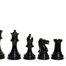 1880-85 Lasker Series Timeless Chess Pieces Boxwood & Ebony 3.5" King-2140