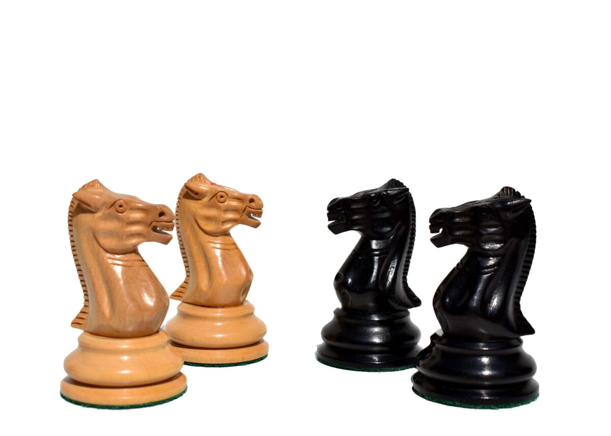 1880-85 Lasker Series Timeless Chess Pieces Boxwood & Ebony 3.5" King-2141