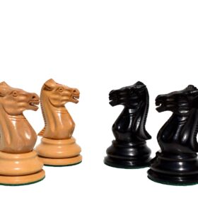 1880-85 Lasker Series Timeless Chess Pieces Boxwood & Ebony 3.5" King-2141