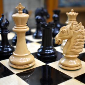 Ambassador Series Chess Pieces Boxwood & Ebony 3.75" King-3051