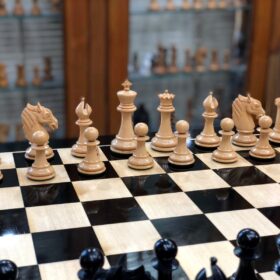 Ambassador Series Chess Pieces Boxwood & Ebony 3.75" King-3047