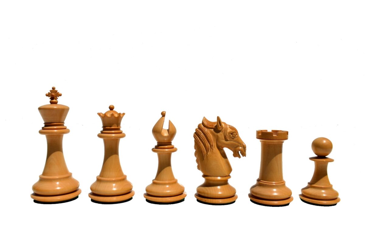 Ambassador Series Chess Pieces Boxwood & Ebony 3.75" King-3043