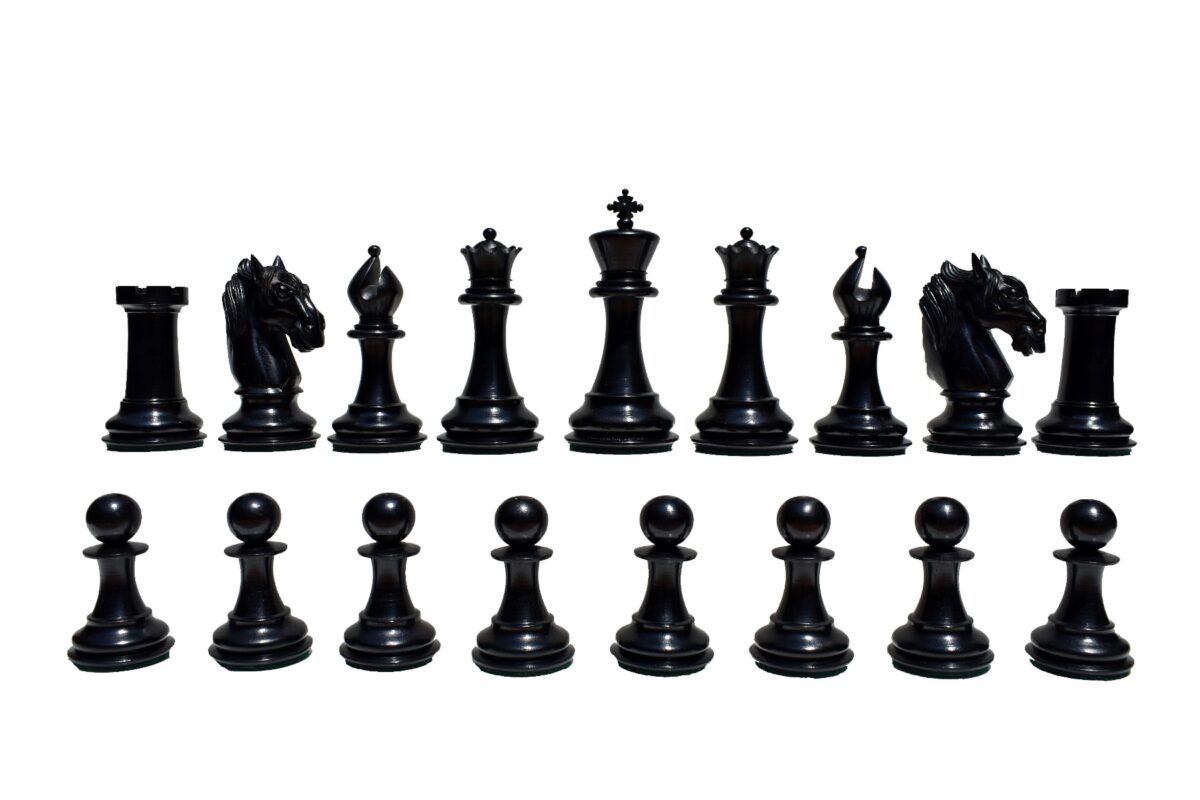 Ambassador Series Chess Pieces Boxwood & Ebony 3.75" King-3046