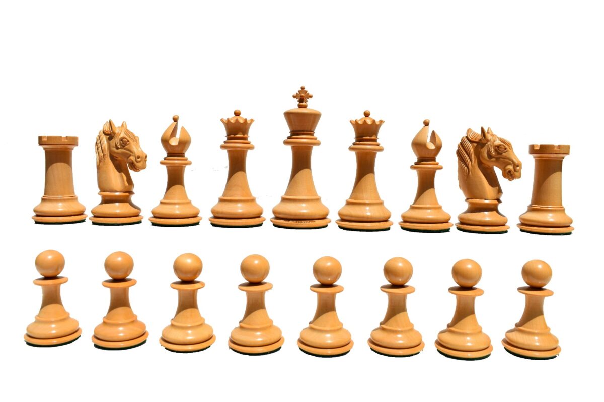 Ambassador Series Chess Pieces Boxwood & Ebony 3.75" King-3045