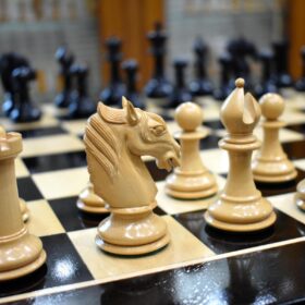 Ambassador Series Chess Pieces Boxwood & Ebony 3.75" King-3050