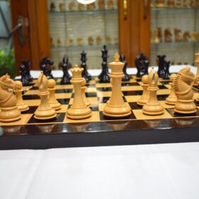 American Staunton Chess Pieces Boxwood & Ebony 4" King-2856