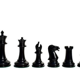 Circa 1855 Anderssen Drop Jaw Series Chess Pieces Antiqued Boxwood & Ebony 3.5" King-2169