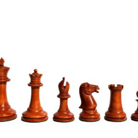 Circa 1855 Anderssen Drop Jaw Series Chess Pieces Antiqued Boxwood & Ebony 3.5" King-0