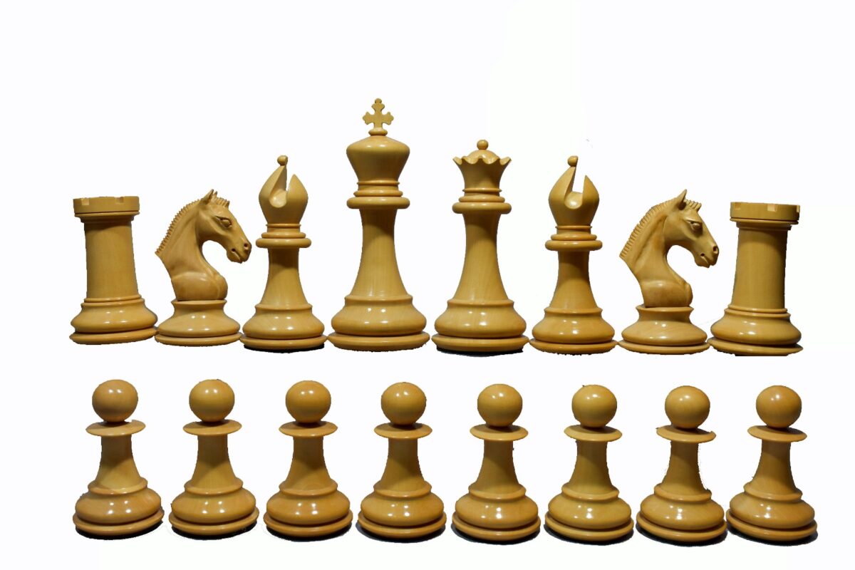 Arabian Series Chess Pieces Boxwood & Ebony 4.4" King-3034