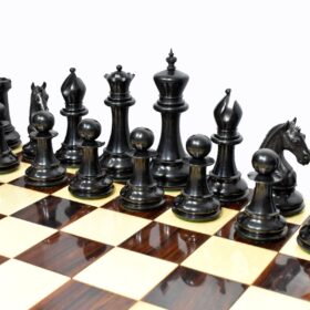 Arabian Series Chess Pieces Boxwood & Ebony 4.4" King-3038