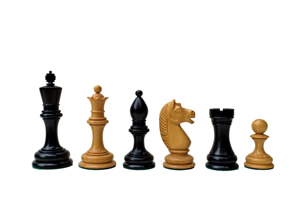 The Botvinnik Flohr Series Chess Pieces Boxwood & Ebony 4" King-2101