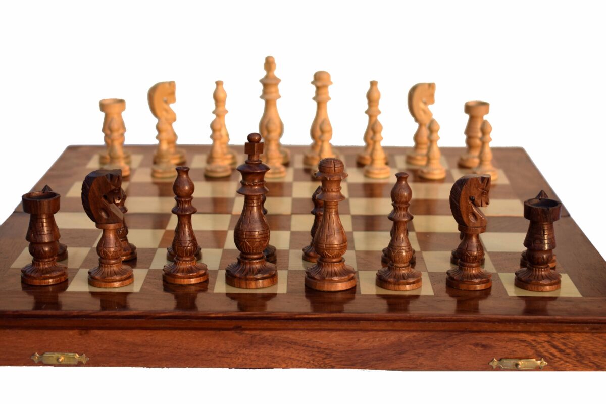 Gumat Series Chess Pieces Boxwood & Sheesham 3.75" King-6612