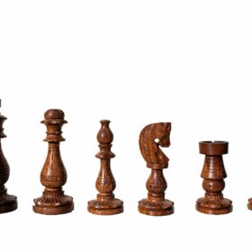 Gumat Series Chess Pieces Boxwood & Sheesham 3.75" King-6607