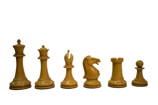 Anderssen Drop Jaw Chess Pieces Boxwood & Ebony 4.4" King-2029