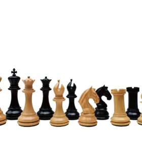 Arabian Series Chess Pieces Boxwood & Ebony 4.4" King-0