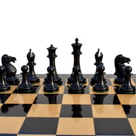 Anderssen Drop Jaw Chess Pieces Boxwood & Ebony 4.4" King-2034