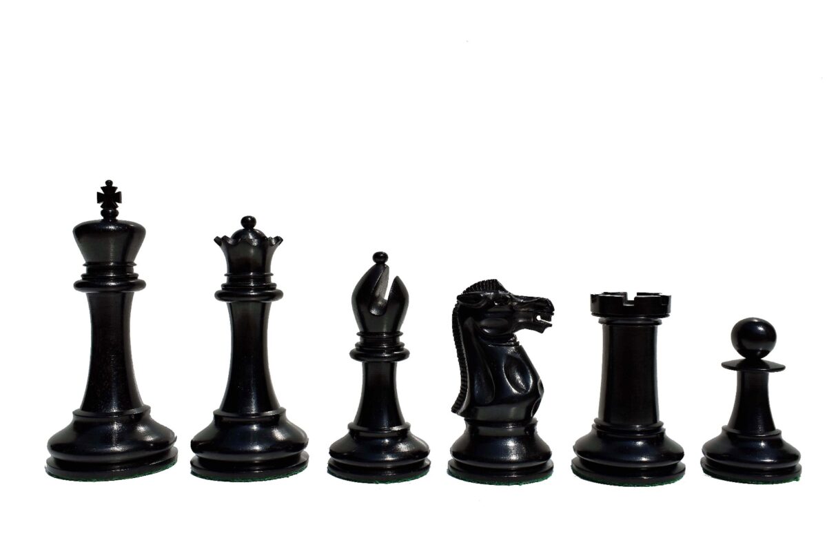 Hampshire Series Chess Pieces Boxwood & Ebony 4.4" King-2804