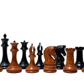 Imperial Series Timeless Chess Pieces Antiqued Boxwood & Ebony 4" King-0