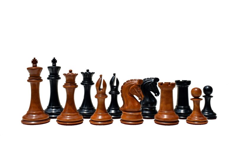 Imperial Series Timeless Chess Pieces Antiqued Boxwood & Ebony 4" King-0