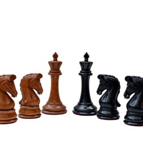 Imperial Series Timeless Chess Pieces Antiqued Boxwood & Ebony 4" King-2018