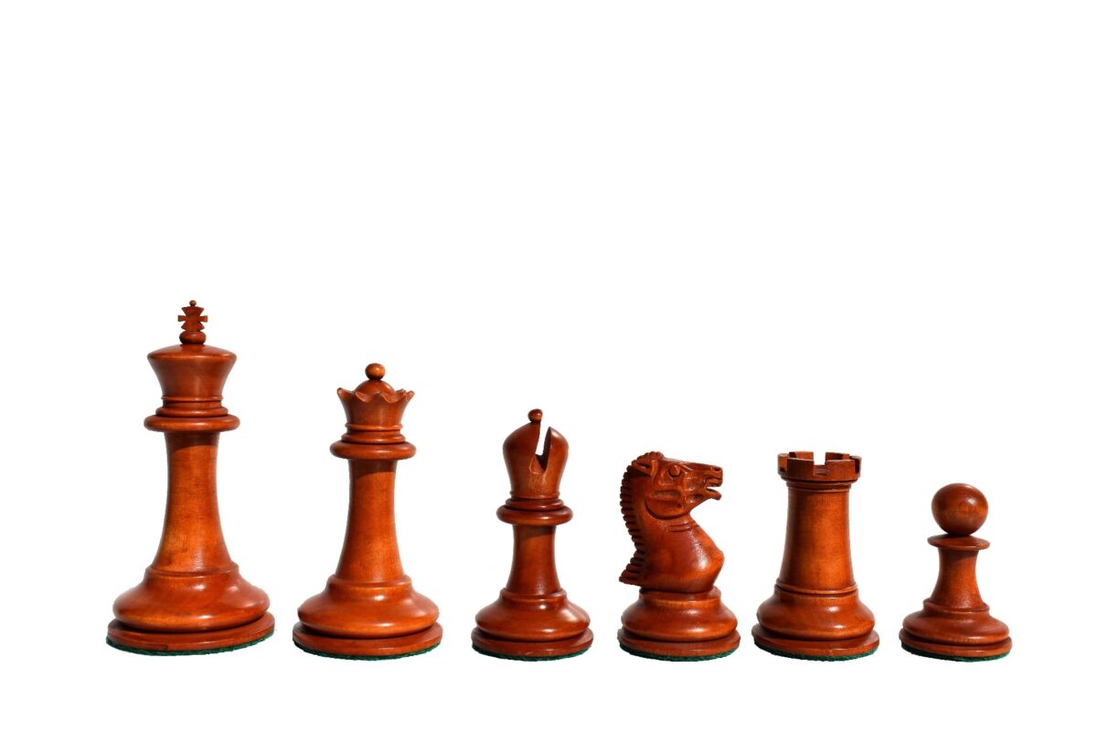 The Harrwitz Series Chess Pieces Antiqued Boxwood & Ebony 3.5" King-2093