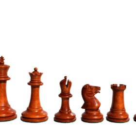 The Harrwitz Series Chess Pieces Antiqued Boxwood & Ebony 3.5" King-2093