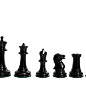 The Harrwitz Series Chess Pieces Antiqued Boxwood & Ebony 3.5" King-2094