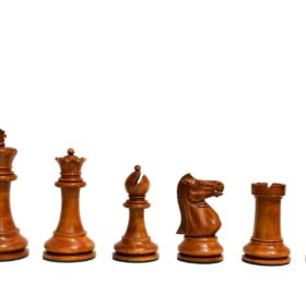 Zukertort 1875-1880 Jaques Series Chess pieces Antiqued Boxwood & Ebony 4" King-2003