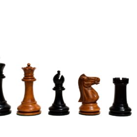 Zukertort 1875-1880 Jaques Series Chess pieces Antiqued Boxwood & Ebony 4" King-2005