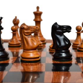 Zukertort 1875-1880 Jaques Series Chess pieces Antiqued Boxwood & Ebony 4" King-2012