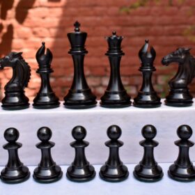 The Mustang Series Chess Pieces Boxwood & Ebony 4.4" King-2624