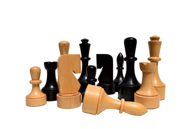 Northern Art Chess Pieces Boxwood & Ebonized 3.75" King-0