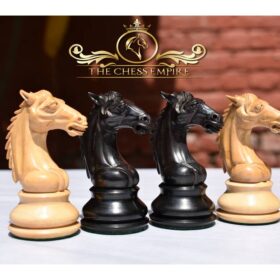 The Mustang Series Chess Pieces Boxwood & Ebony 4.4" King-2622