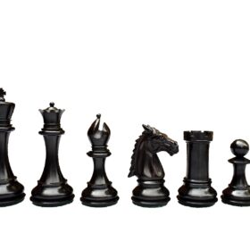 St John Series Chess Pieces Matte Finish Boxwood & Ebony 4.4" King-0