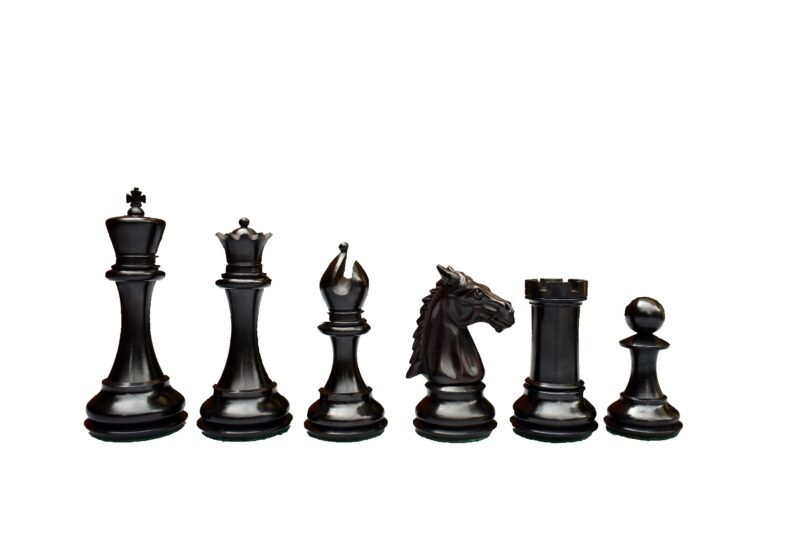 St John Series Chess Pieces Matte Finish Boxwood & Ebony 4.4" King-0