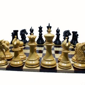 Sebastian Series Chess Pieces Matte Finish Boxwood & Ebony 4.4" King-2691