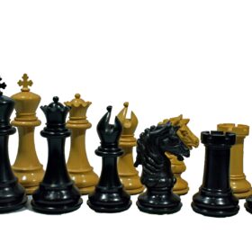 Sebastian Series Chess Pieces Matte Finish Boxwood & Ebony 4.4" King-2684