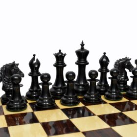 Sebastian Series Chess Pieces Matte Finish Boxwood & Ebony 4.4" King-2688