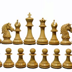 Sebastian Series Chess Pieces Matte Finish Boxwood & Ebony 4.4" King-0