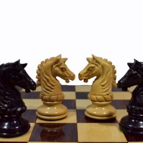 Sebastian Series Chess Pieces Matte Finish Boxwood & Ebony 4.4" King-2690